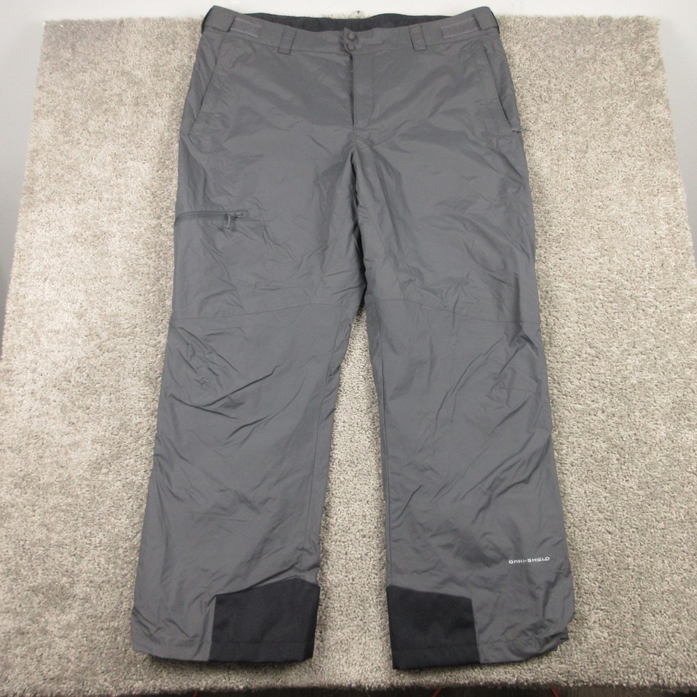 Columbia‎ Snow Pants Mens 2XL Gray Omni-Shield Waterproof Outdoor Ski Winter EUC